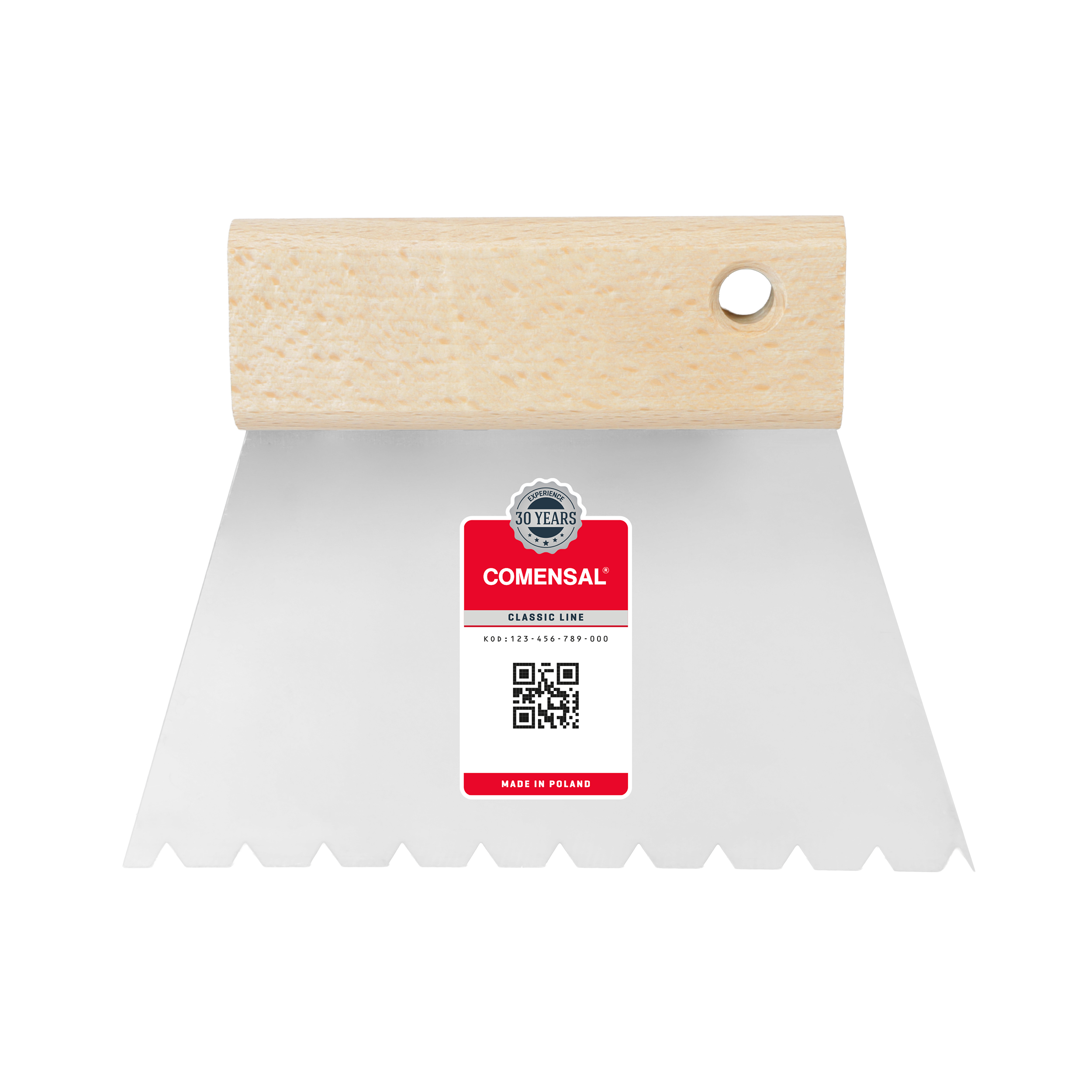 Szpachla trapezowa 15 cm ząb B11 COMENSAL