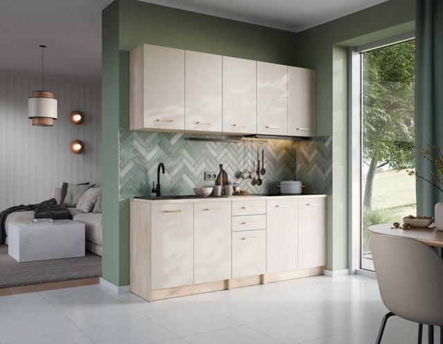 Zestaw mebli kuchennych Quito 6 el. 200 cm kolor kaszmir