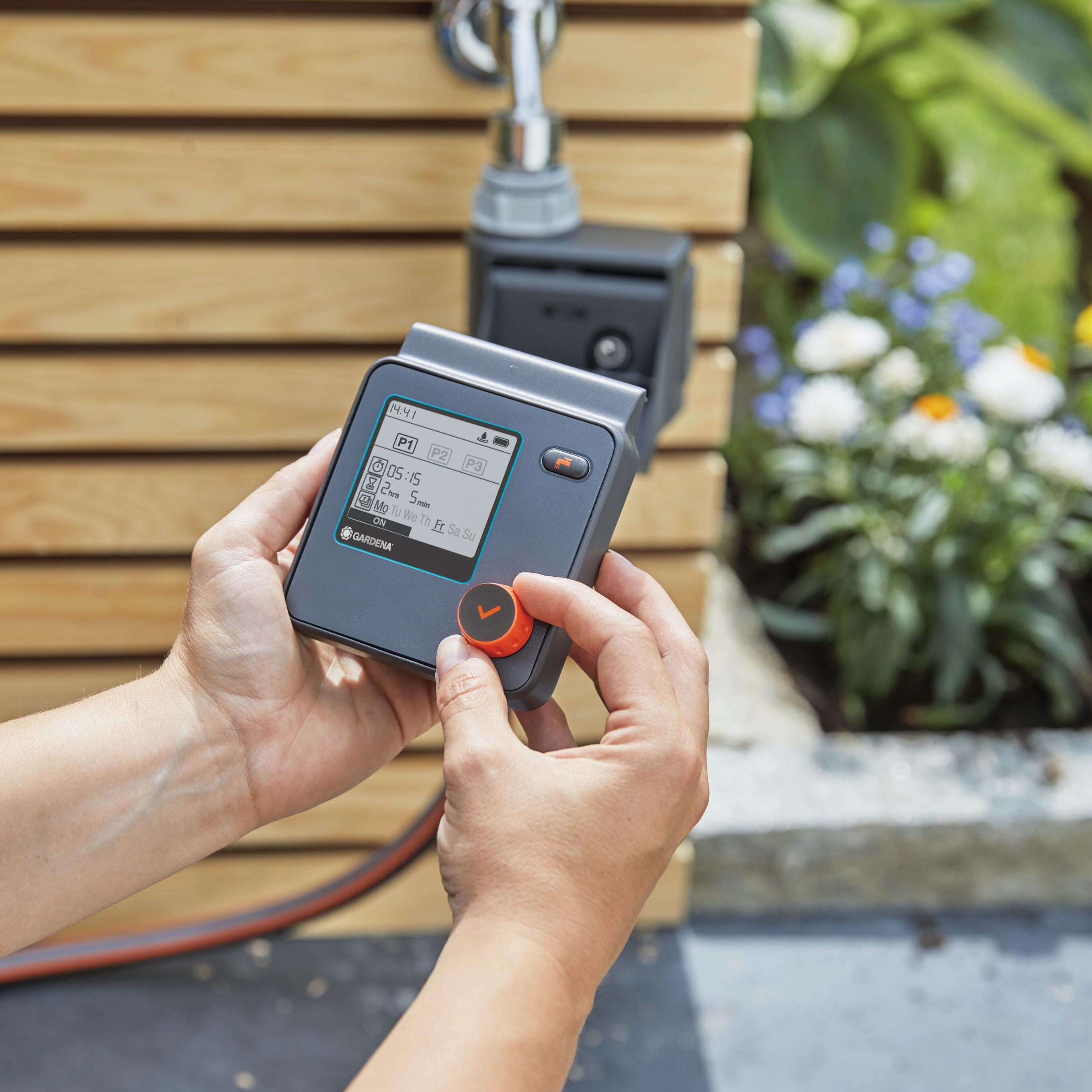 Programmatore per rubinetto batteria GARDENA Computer per irrigazione SELECT 1 via - 4