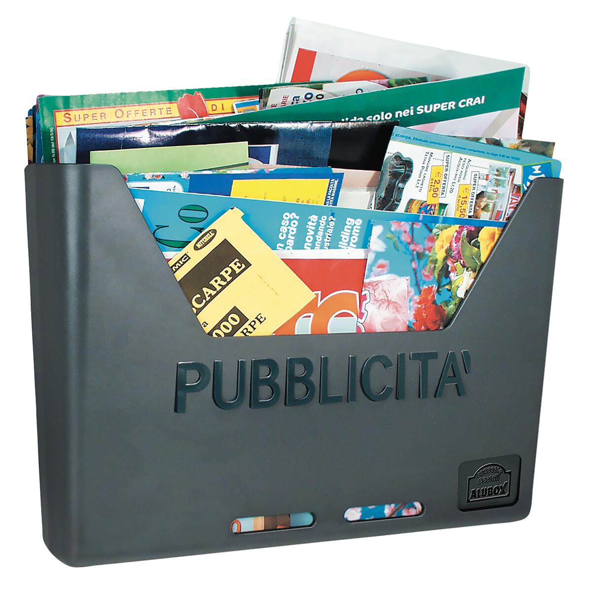 Cassetta porta pubblicità Carosello L 355 x P 75 x H 255 mm colore grigio / argento - 3