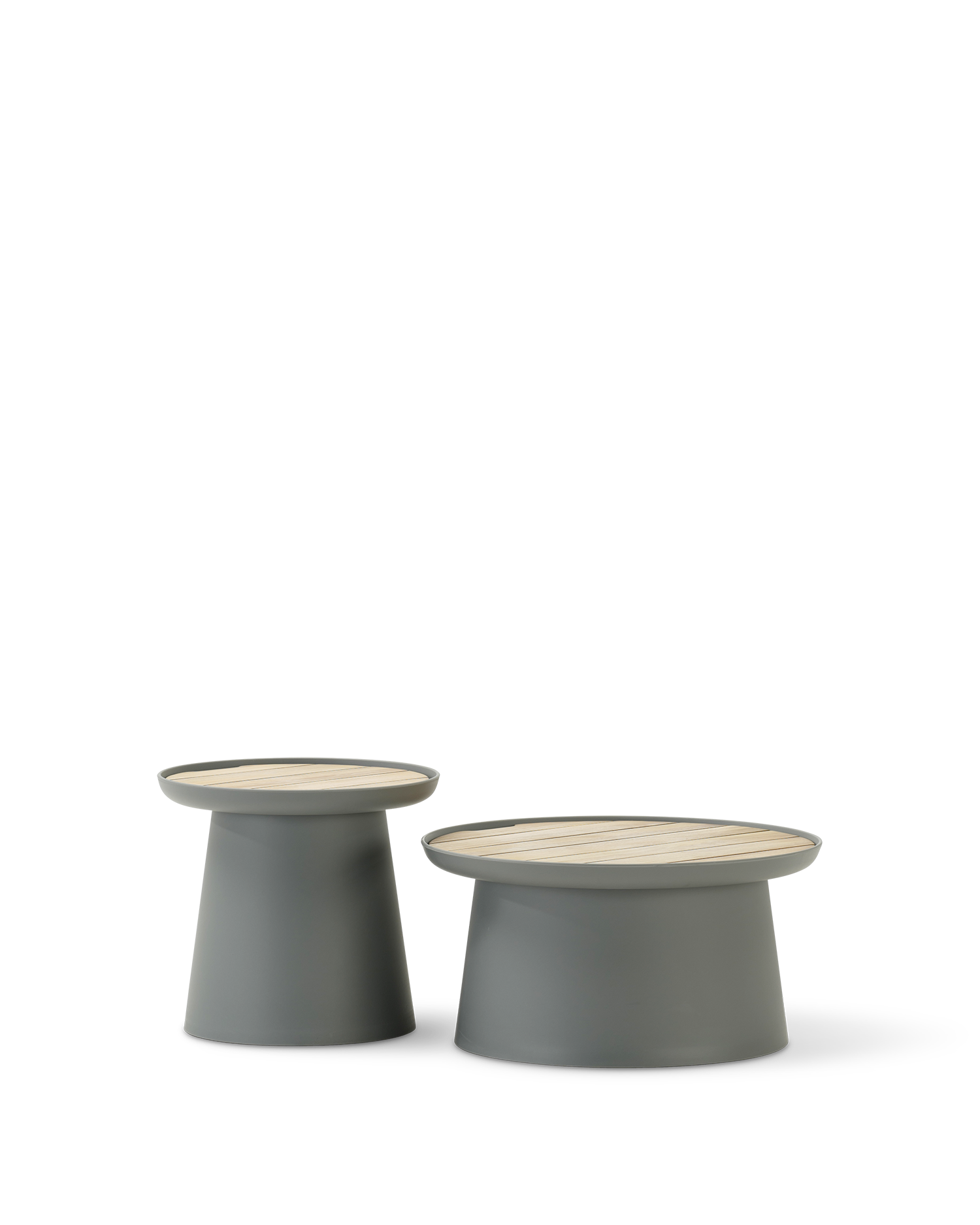 Mesa auxiliar redonda murano 46x70x70cm gris/plata