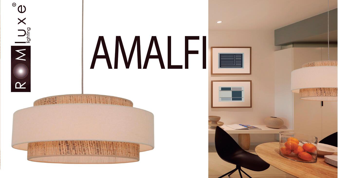 Lámpara de techo colgante de acero beige 60 cm Amalfi ROMLUXE 1 luz E27 - 5