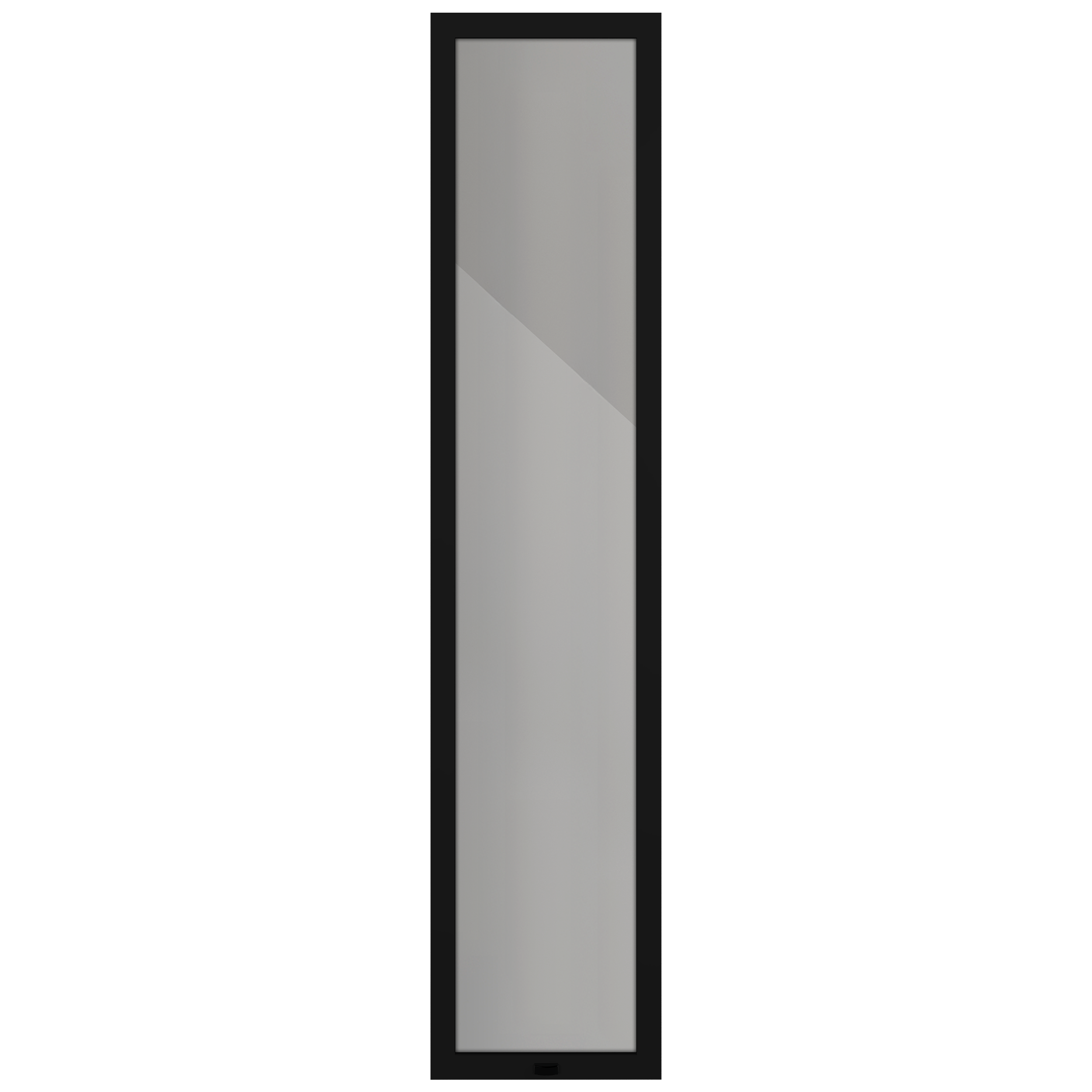Doświetle z szybą lustro do drzwi zewnętrznych 450 mm Stopsol Thor, Titanium, Ultron i Thunder modern black Wiśniowski