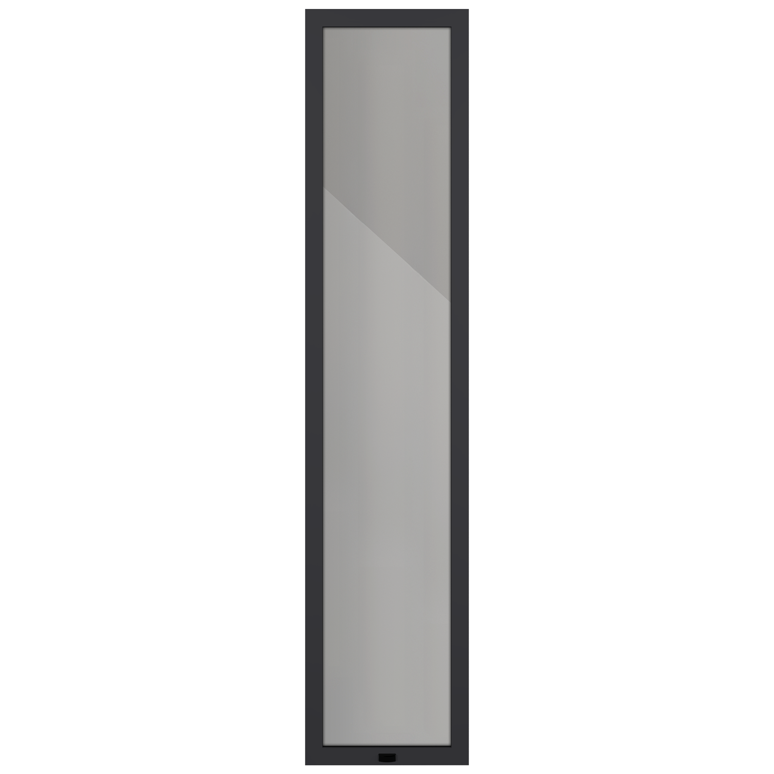 Doświetle z szybą lustro do drzwi zewnętrznych 450 mm Stopsol Thor, Titanium, Ultron i Thunder modern grafit Wiśniowski