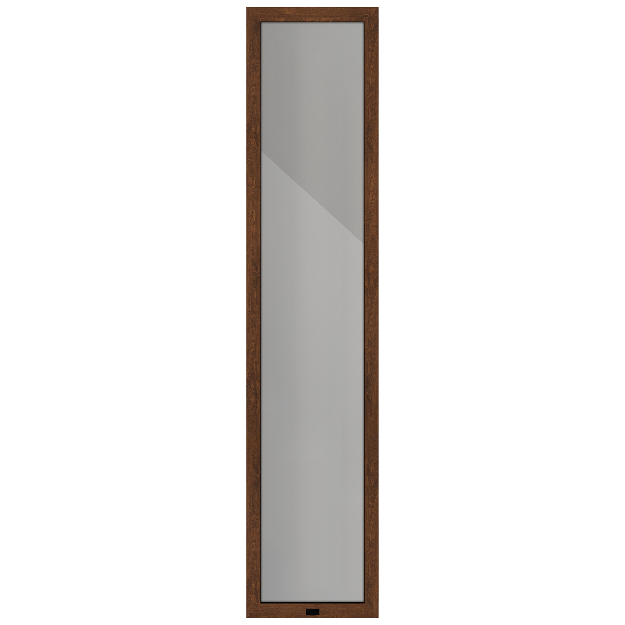 Doświetle z szybą lustro do drzwi zewnętrznych 450 mm Stopsol Thor, Titanium, Ultron, Thunder, Setria i Triton orzech Wiśniowski