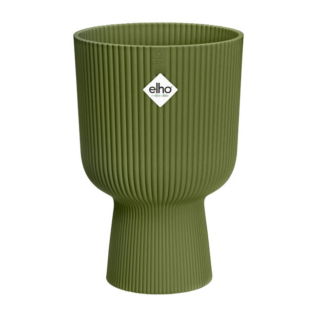 Cache pot rond ELHO D.14 x H.21 cm vert | Leroy Merlin