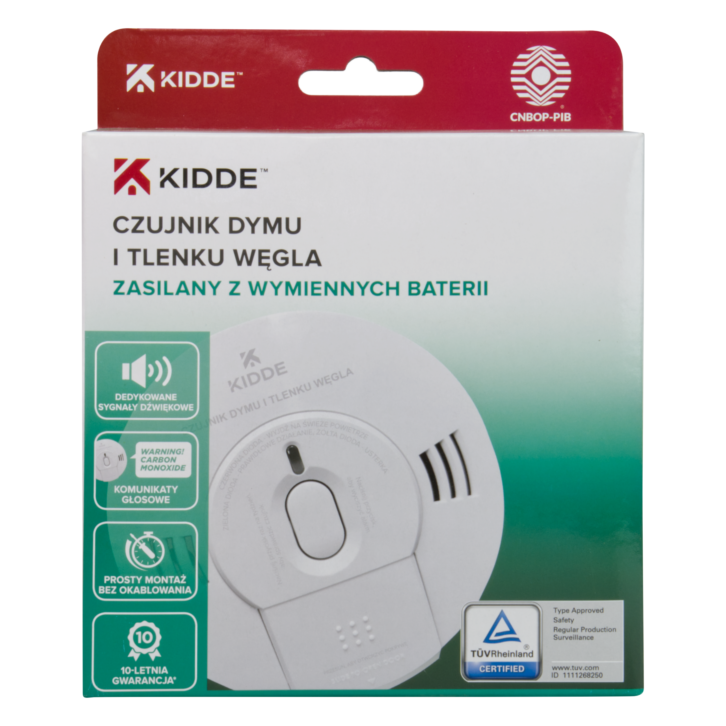 Czujnik czadu i dymu K10SCO KIDDE - 8
