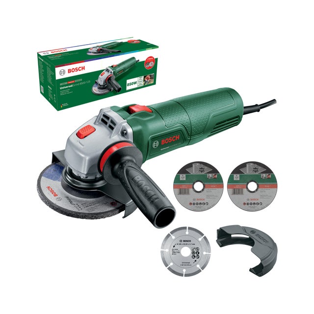 Meuleuse d'angle filaire 125 mm BOSCH UniversalGrind 850-125, 850 W + 3 disques
