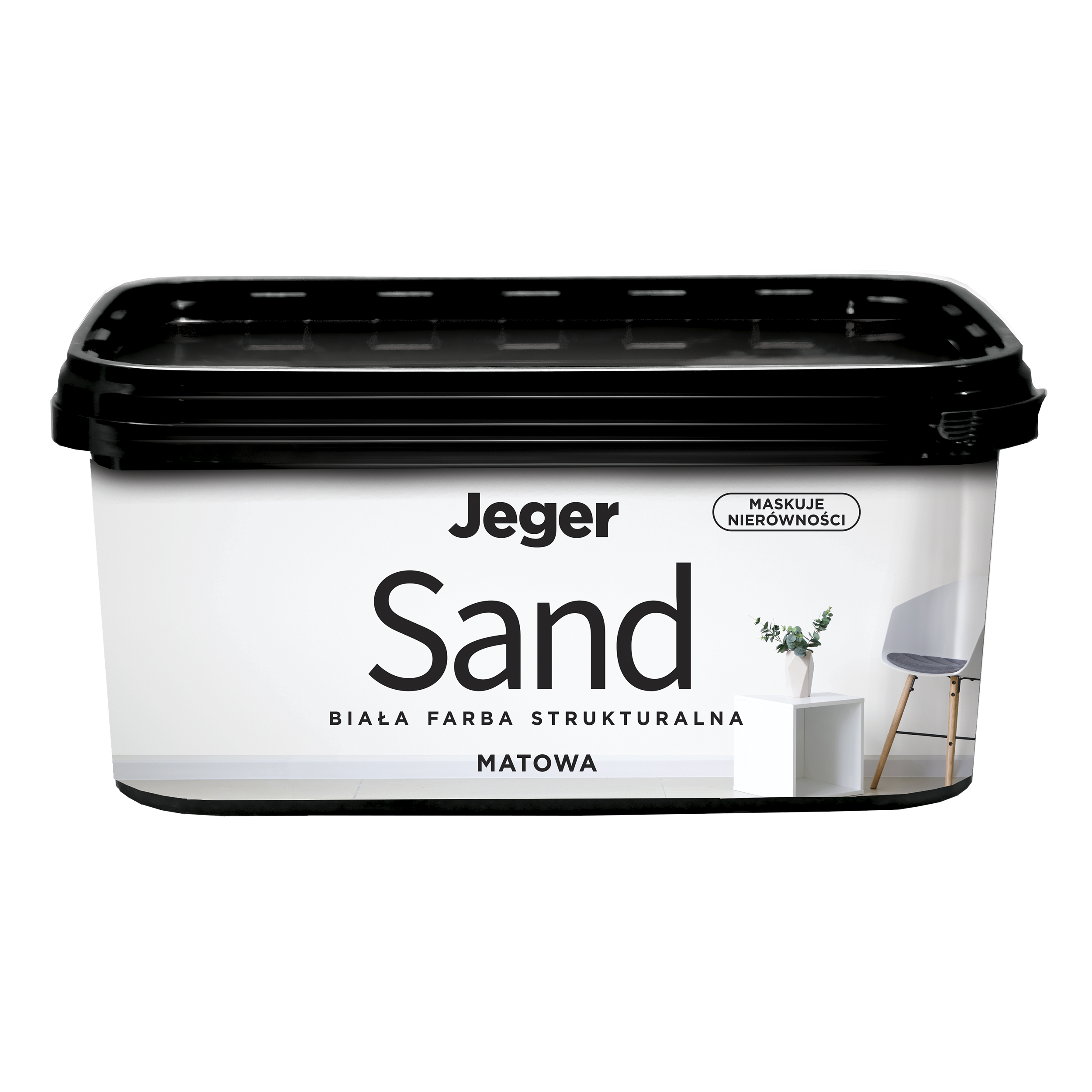 Farba dekoracyjna Sand biała matowa 5 l Jeger