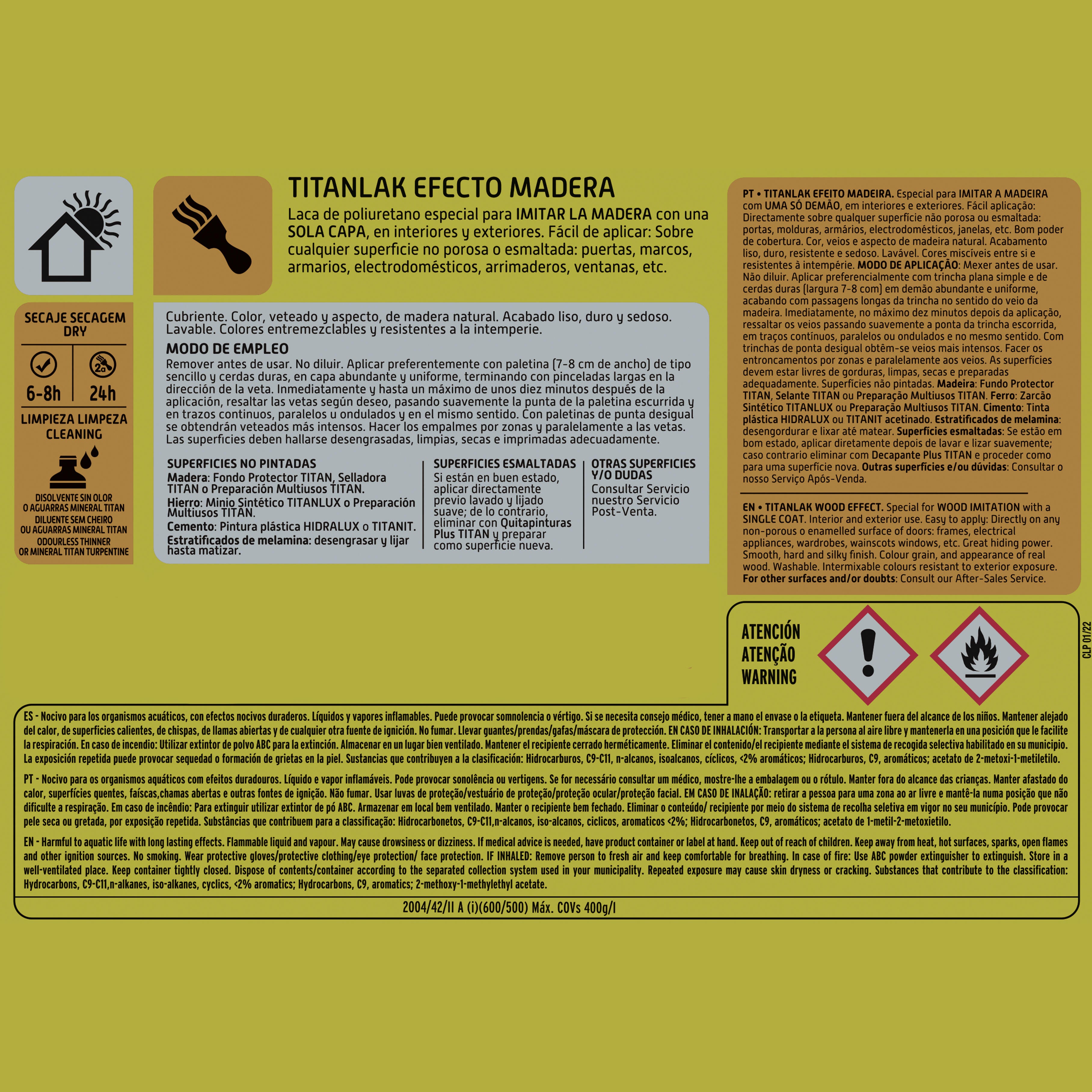 ESMALTE EFEITO MADEIRA TITANLAK 750ML SAPELE - 3
