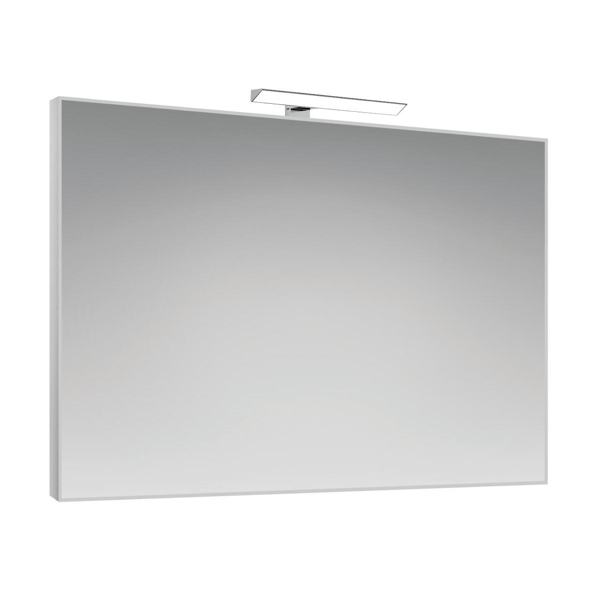 Specchio con illuminazione integrata bagno rettangolare Frame L 100 x H 70 x P 22 cm - 2