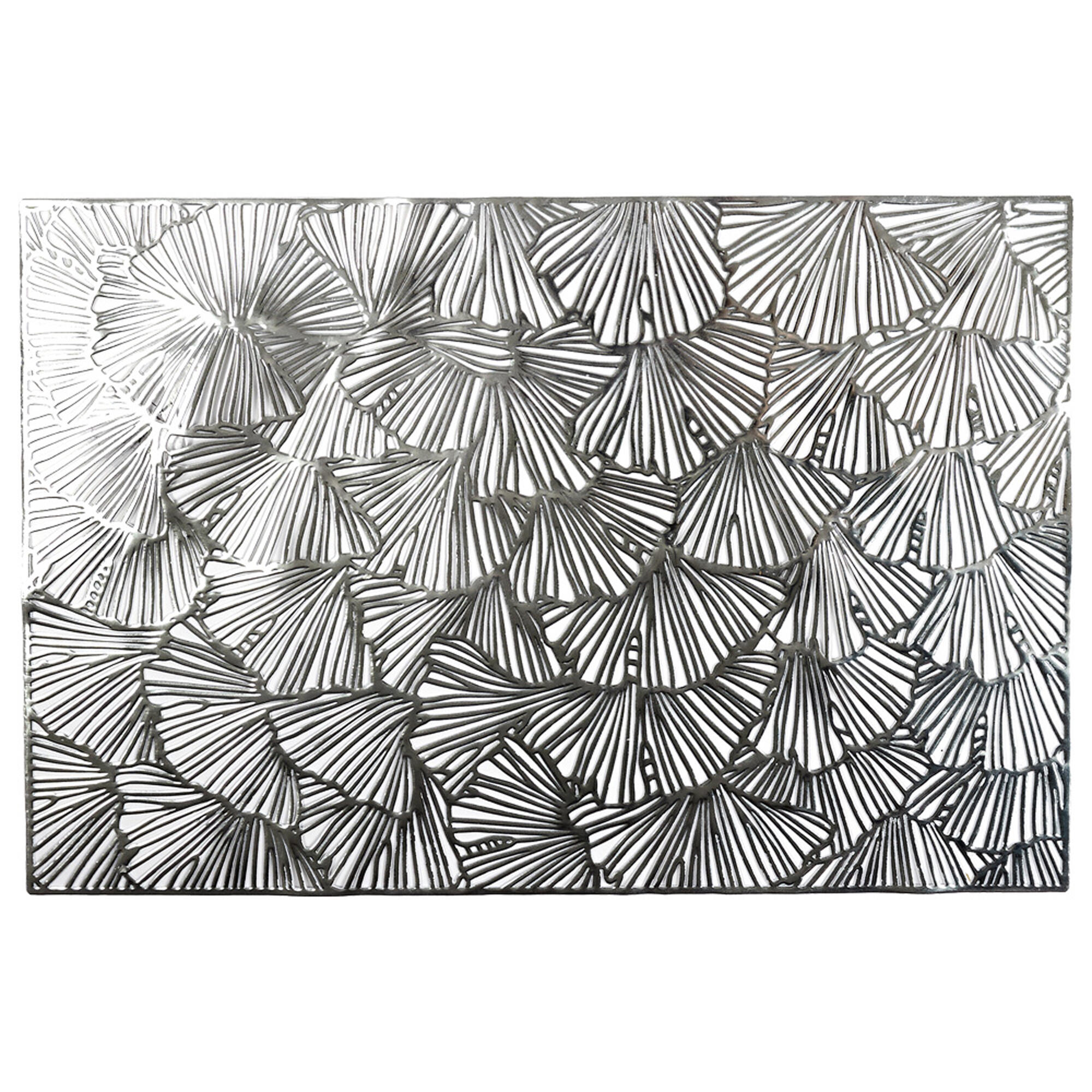 Pack de 12 manteles individuales de pvc de color dorado y plateado - 3