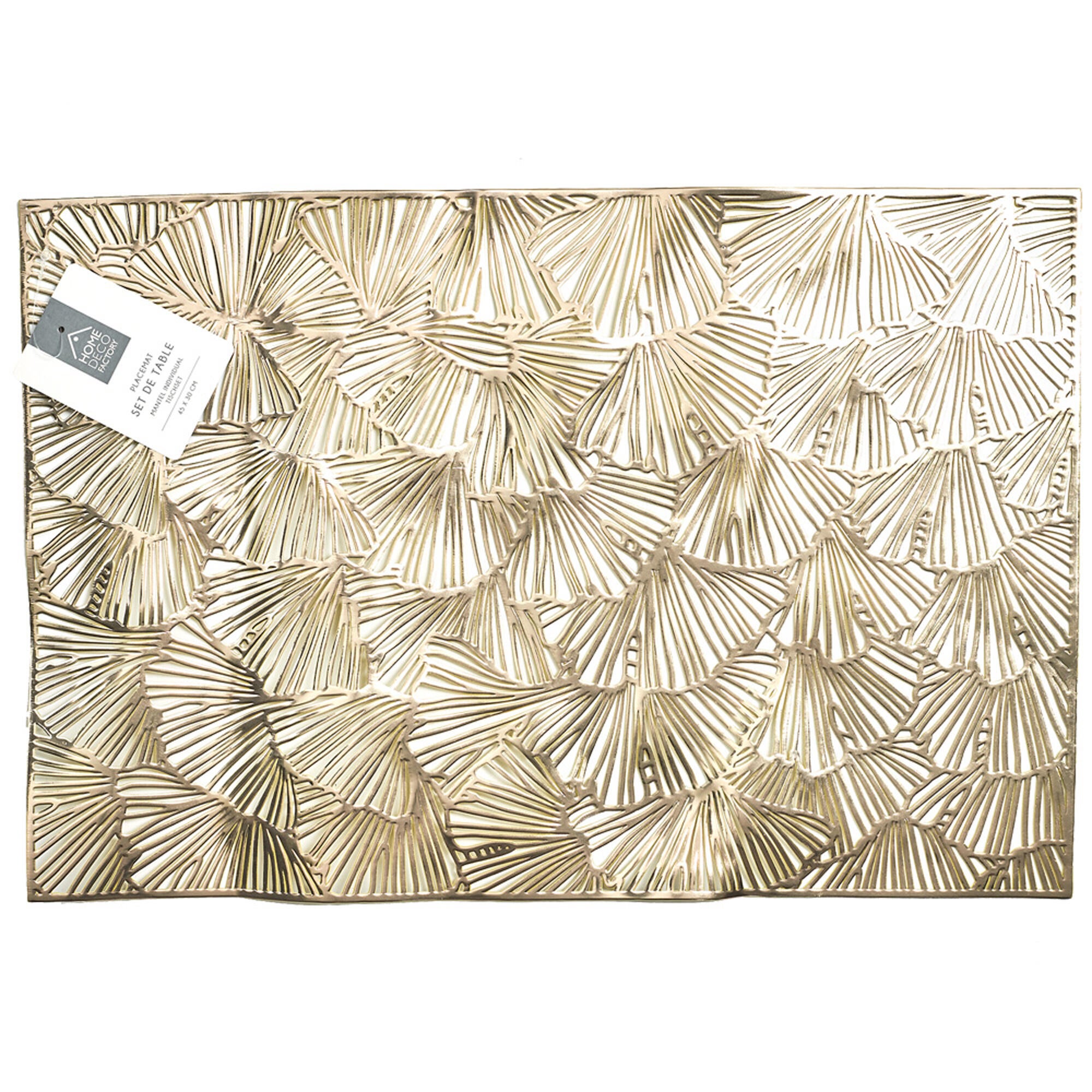 Pack de 12 manteles individuales de pvc de color dorado y plateado - 2
