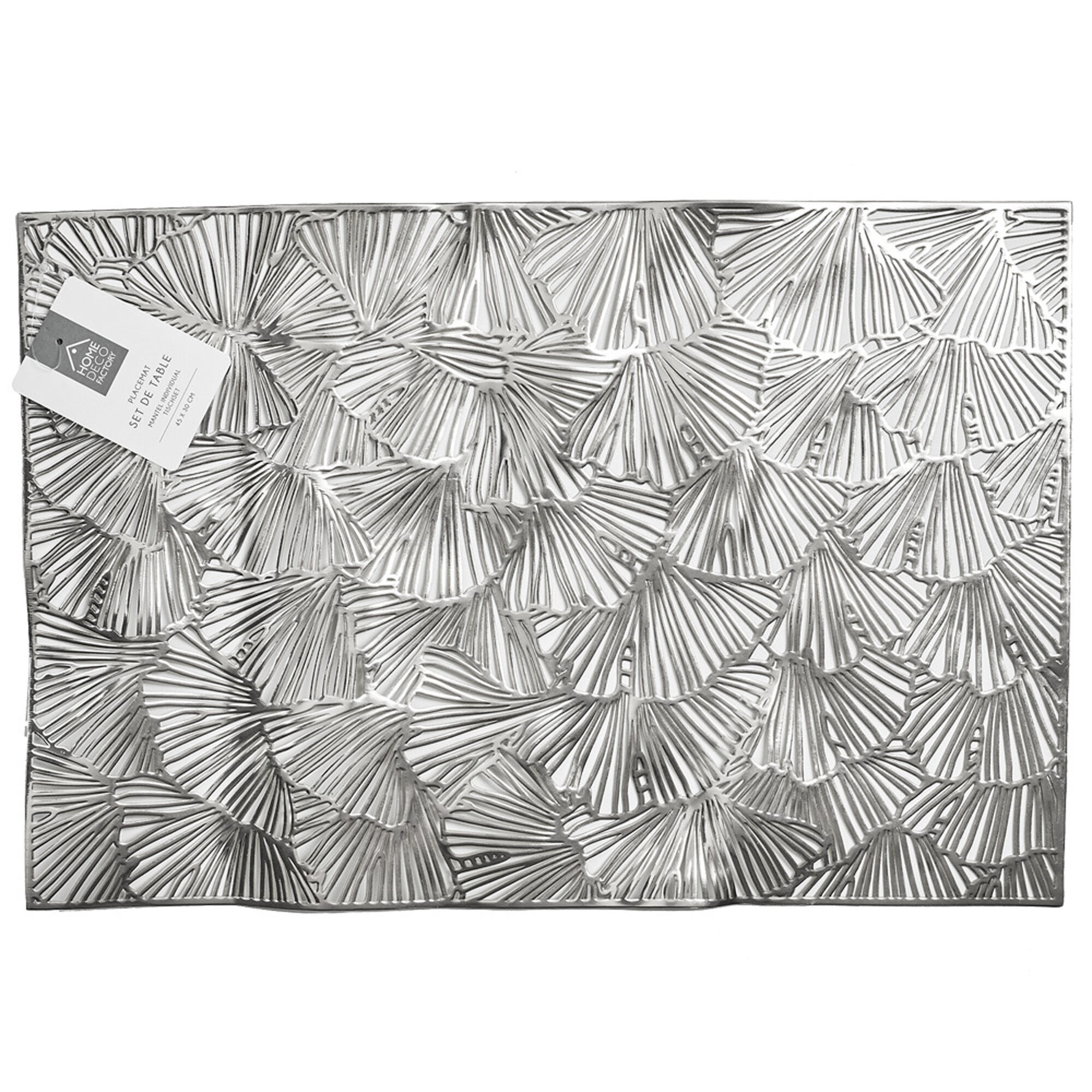 Pack de 12 manteles individuales de pvc de color dorado y plateado - 6