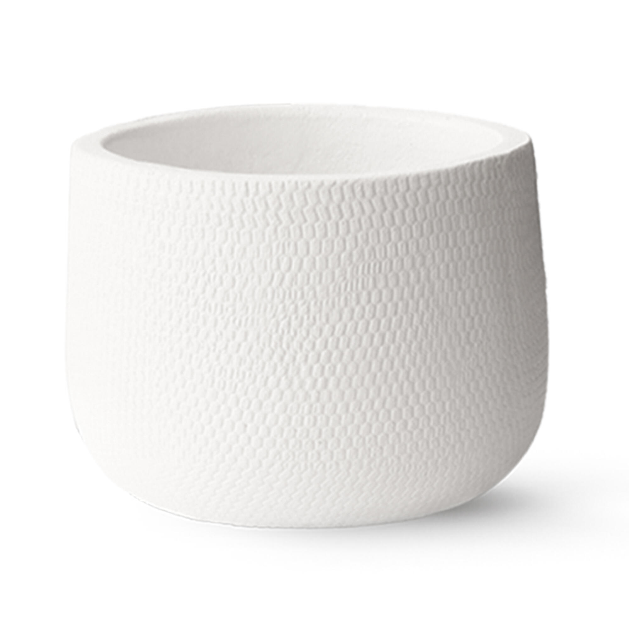 Maceta de cerámica red dessie blanco de 21cm