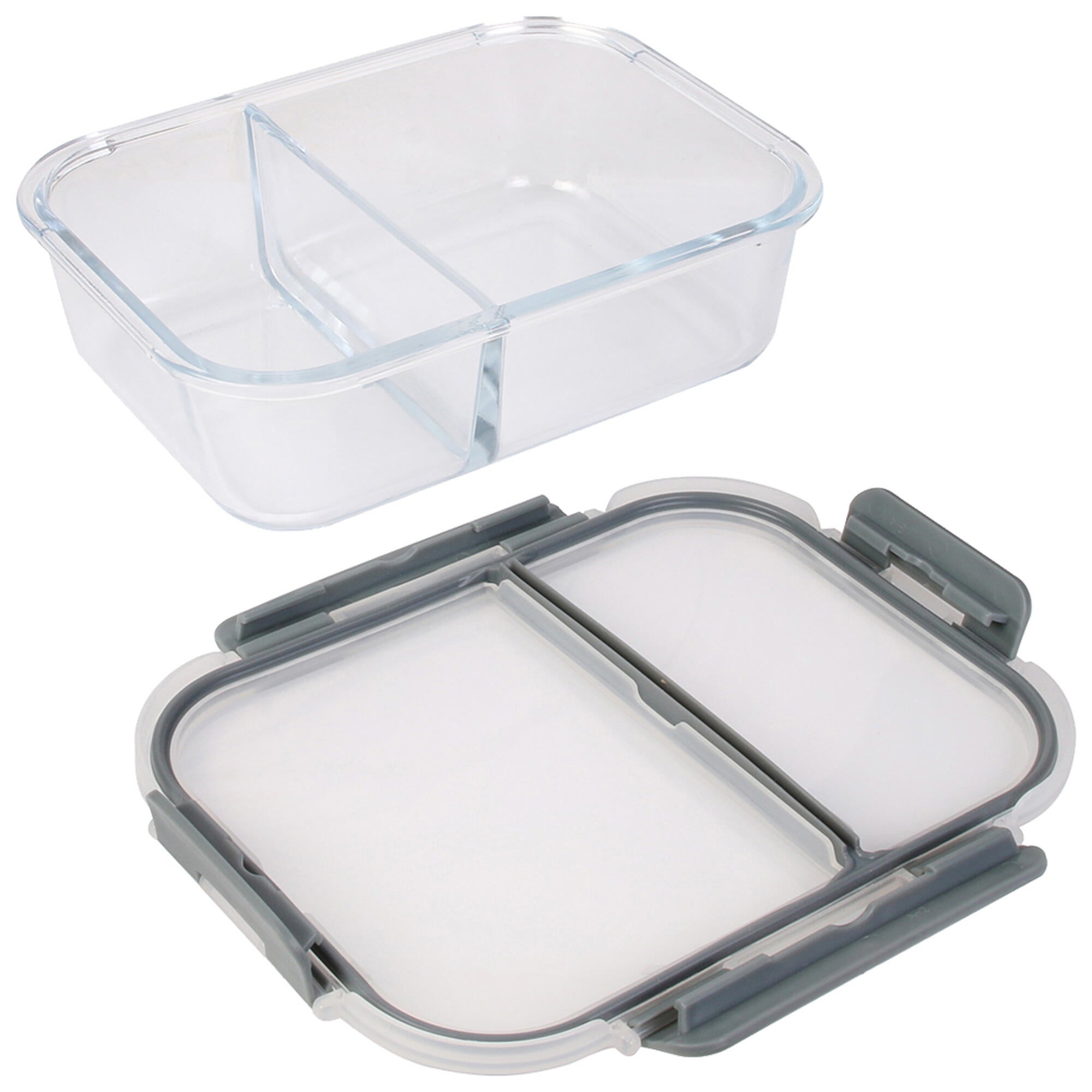 Pack de 2 tuppers herméticos con compartimentos de 0,3 y 0,5 litros - 2