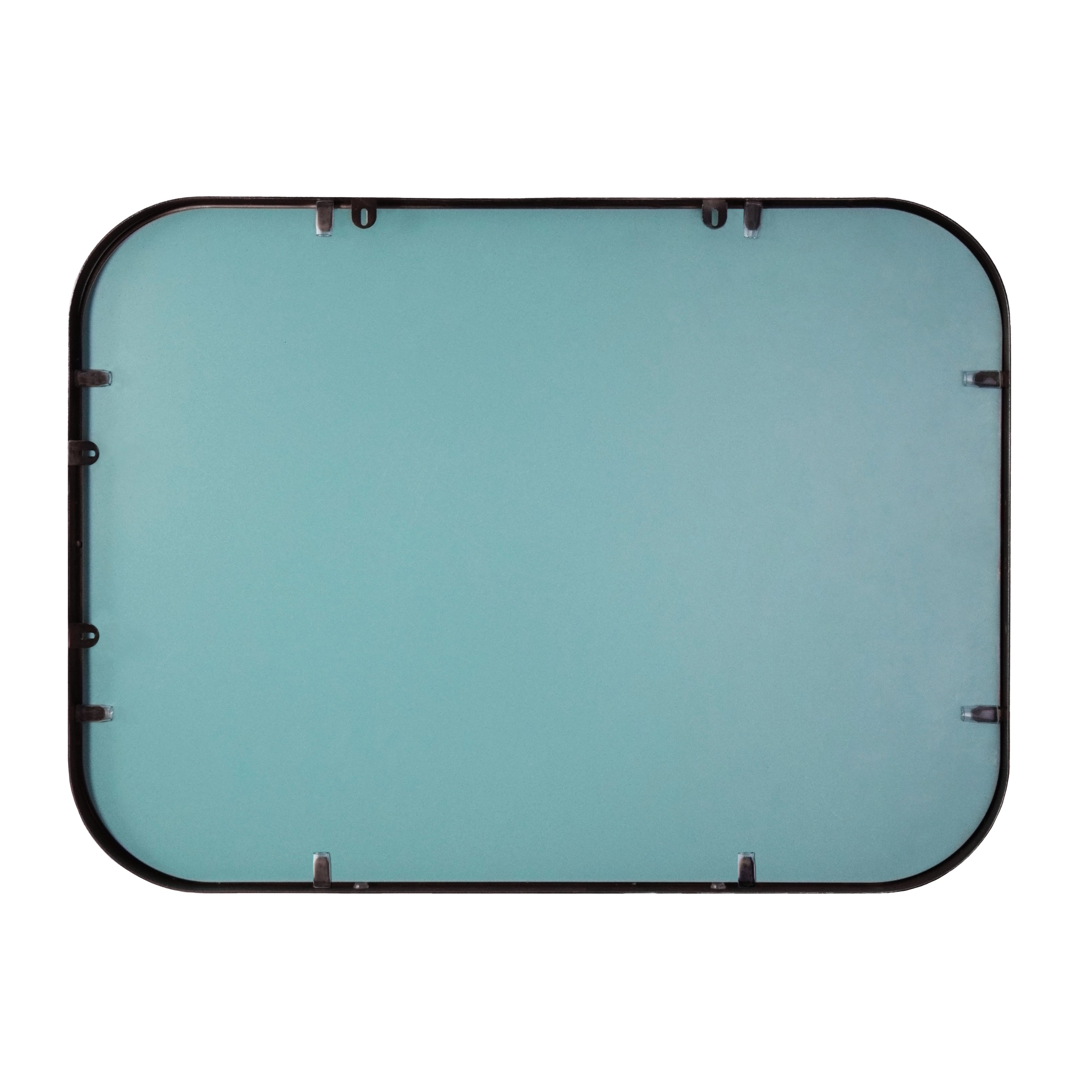 Specchio Kende rettangolare in alluminio oro e rosa 80 x 60 cm - 2