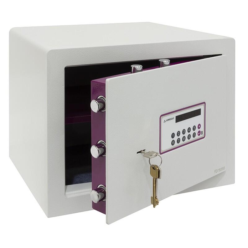 Caja fuerte arregui 150050 doble seguridad con código y con llave 32x42x36 cm