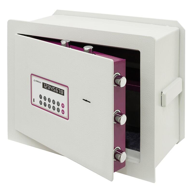 Caja fuerte empotrar arregui 151050-izq con código y con llave 32x42x20/30 cm, apertura izquierda, fondo extensible