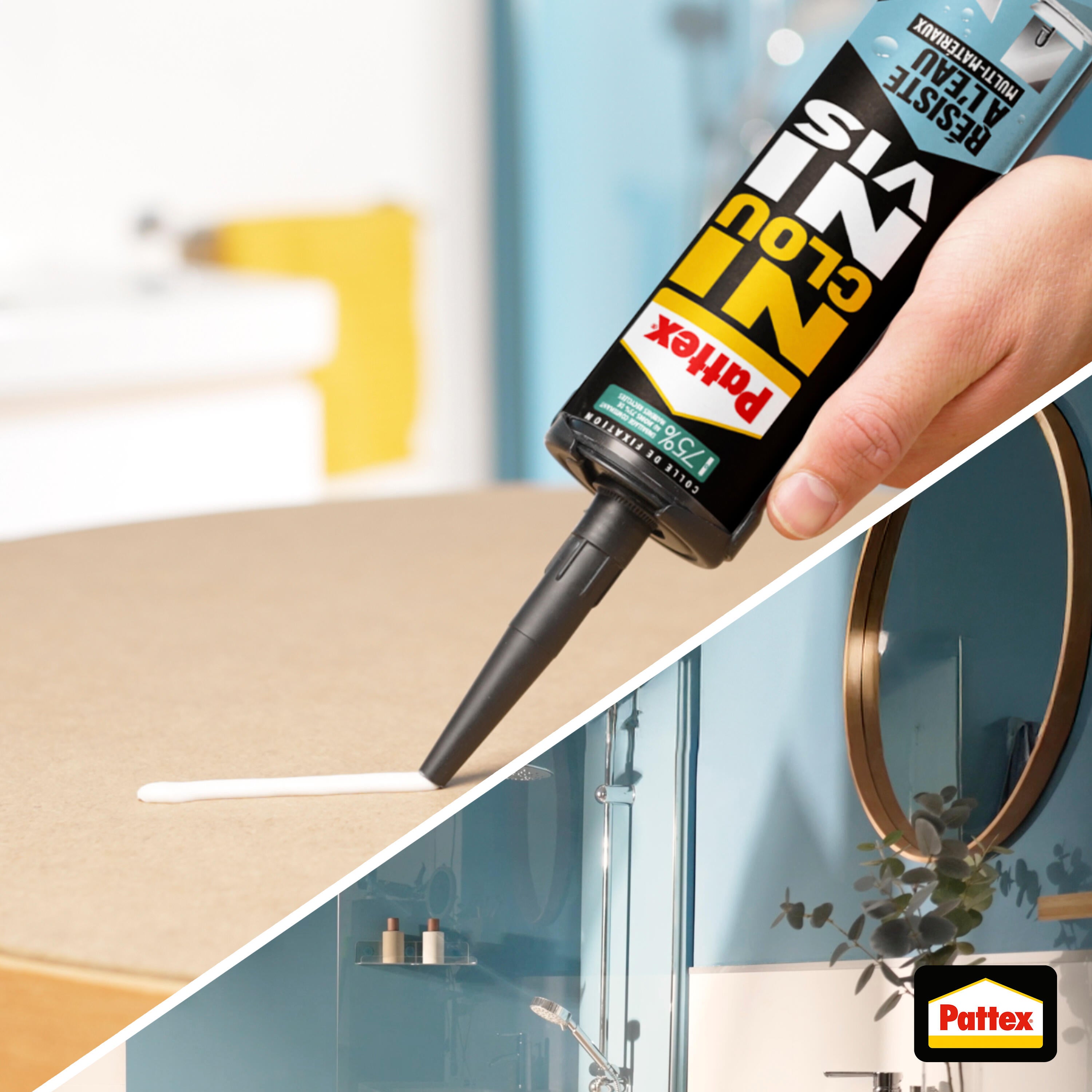 Colle de fixation pâte MS polymère Ncnv résiste à l'eau PATTEX, 450 g blanc - 5