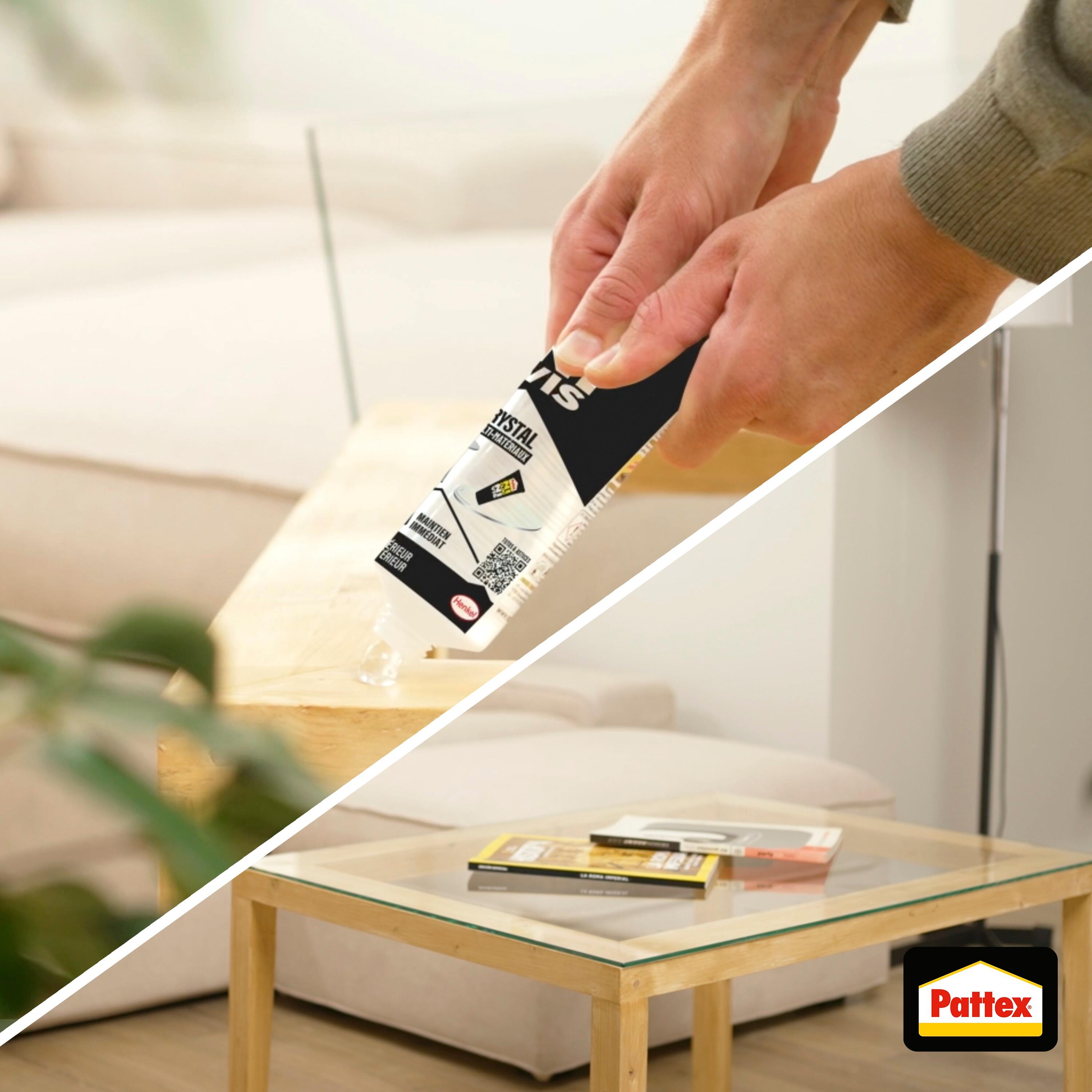 Colle de fixation MS polymère Ncnv tous matériaux crystal PATTEX, 90 g transp - 4