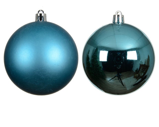 Set di palline natalizie in polistirene blu 4 pezzi