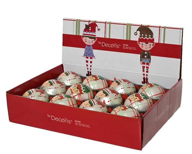 Sfera natalizia in vetro multicolore Ø 8 cm