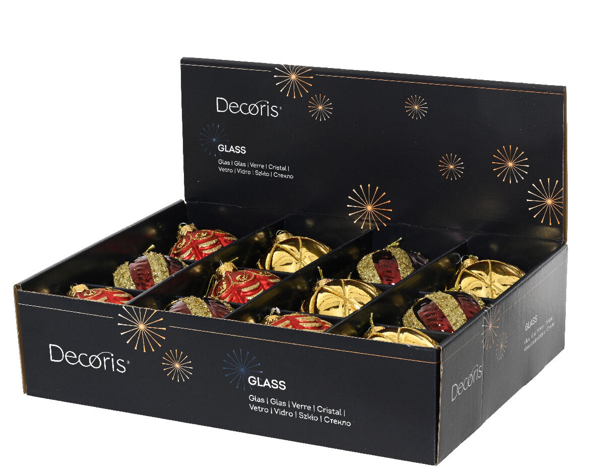 Sfera natalizia in vetro multicolore Ø 10 cm - 2