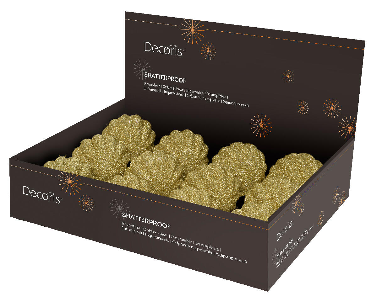 Bola de natal espiral ⌀8 cm dourado - 3