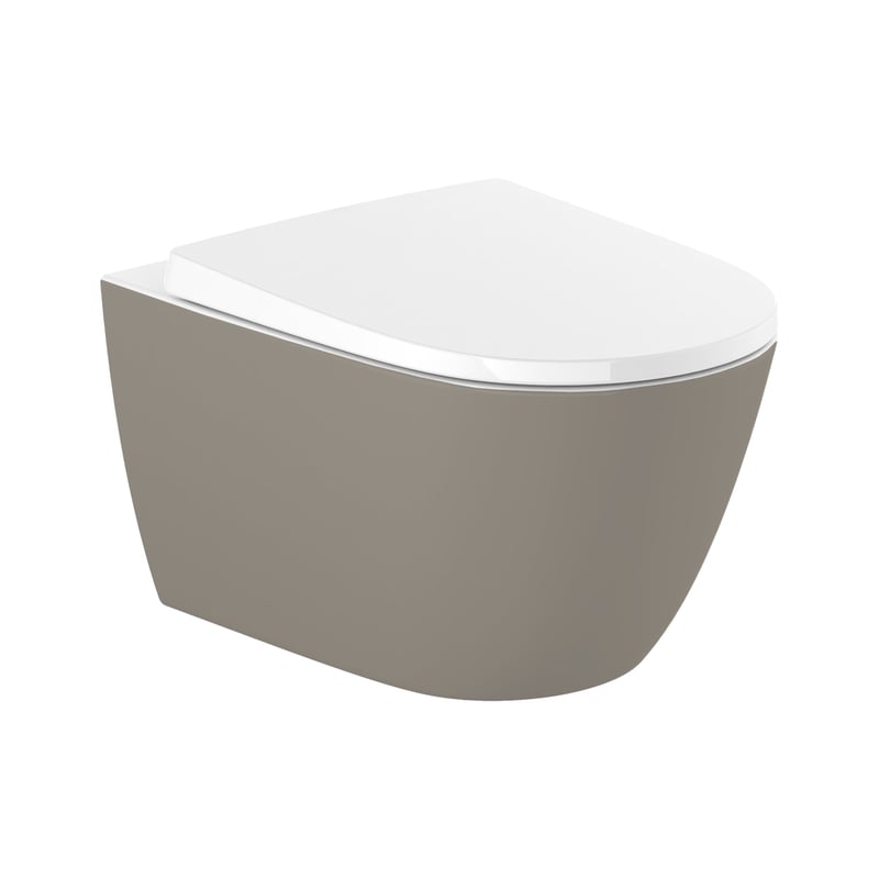Miska WC wisząca bezkołnierzowa Fume mat beżowa ROCA