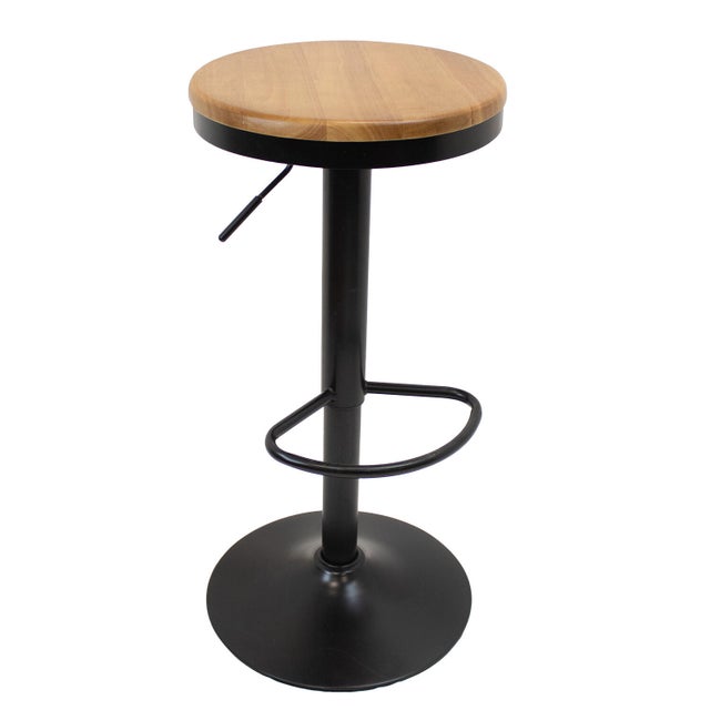 Tabouret de bar Wood en bois noir