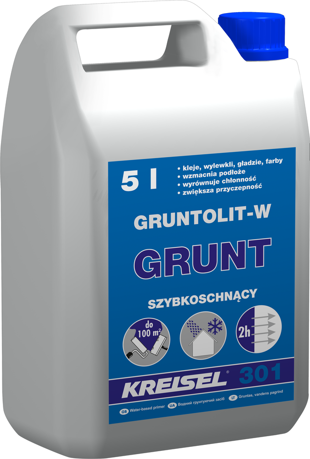 Środek gruntujący wodny Gruntolit-W 301 5 l Kreisel