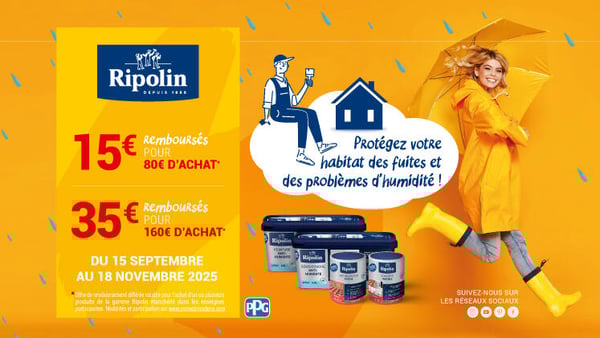 Ripolin : Offre de remboursement sur la gamme Etanchéité