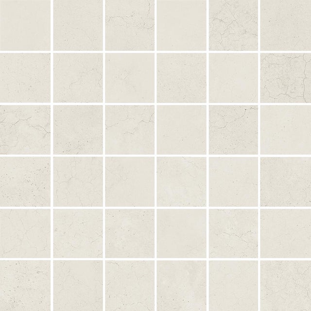 Piastrella Mosaico in gres porcellanato METROPOLIS bianco L 30 x L 30cm x Sp. 9 mm, 7 pezzi