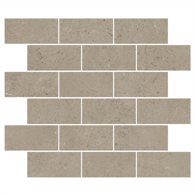 Piastrella Mosaico in gres porcellanato GEA crema e tortora L 30 x L 30cm x Sp. 9 mm, 10 pezzi