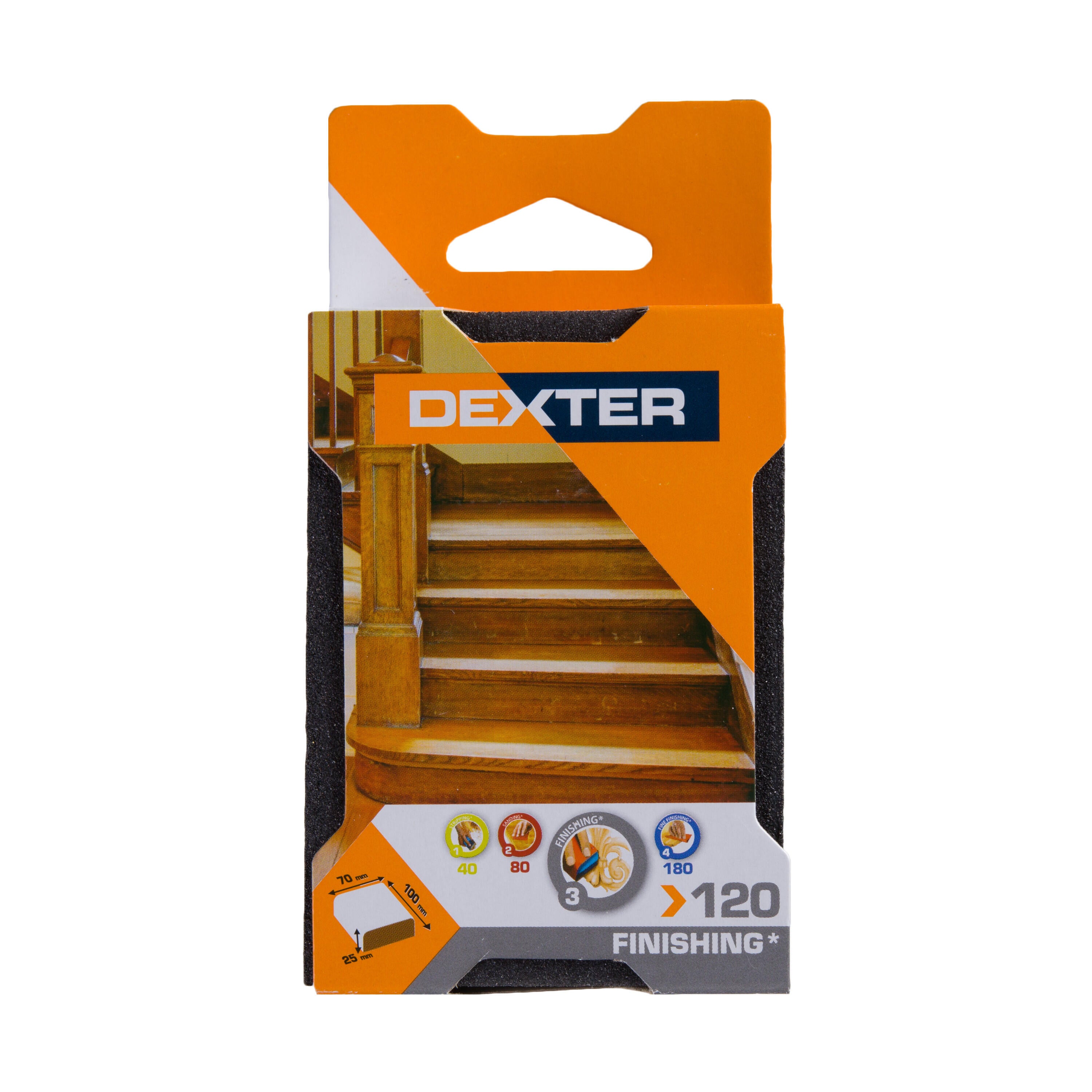 Esponja abrasiva DEXTER 100X70MM GR120 - 5