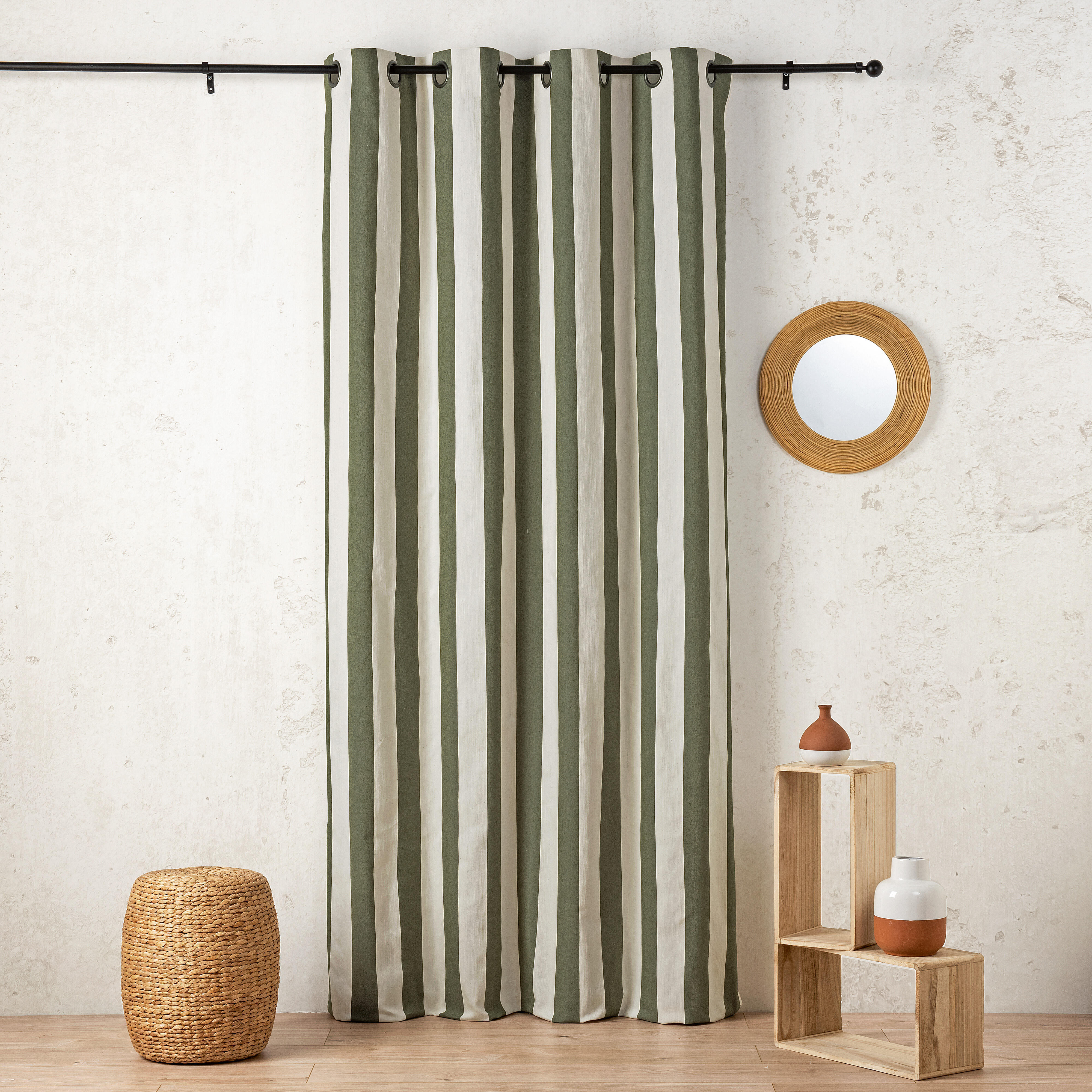 Rideau tamisant, Sunset, vert H.280 x l.145 cm - 2