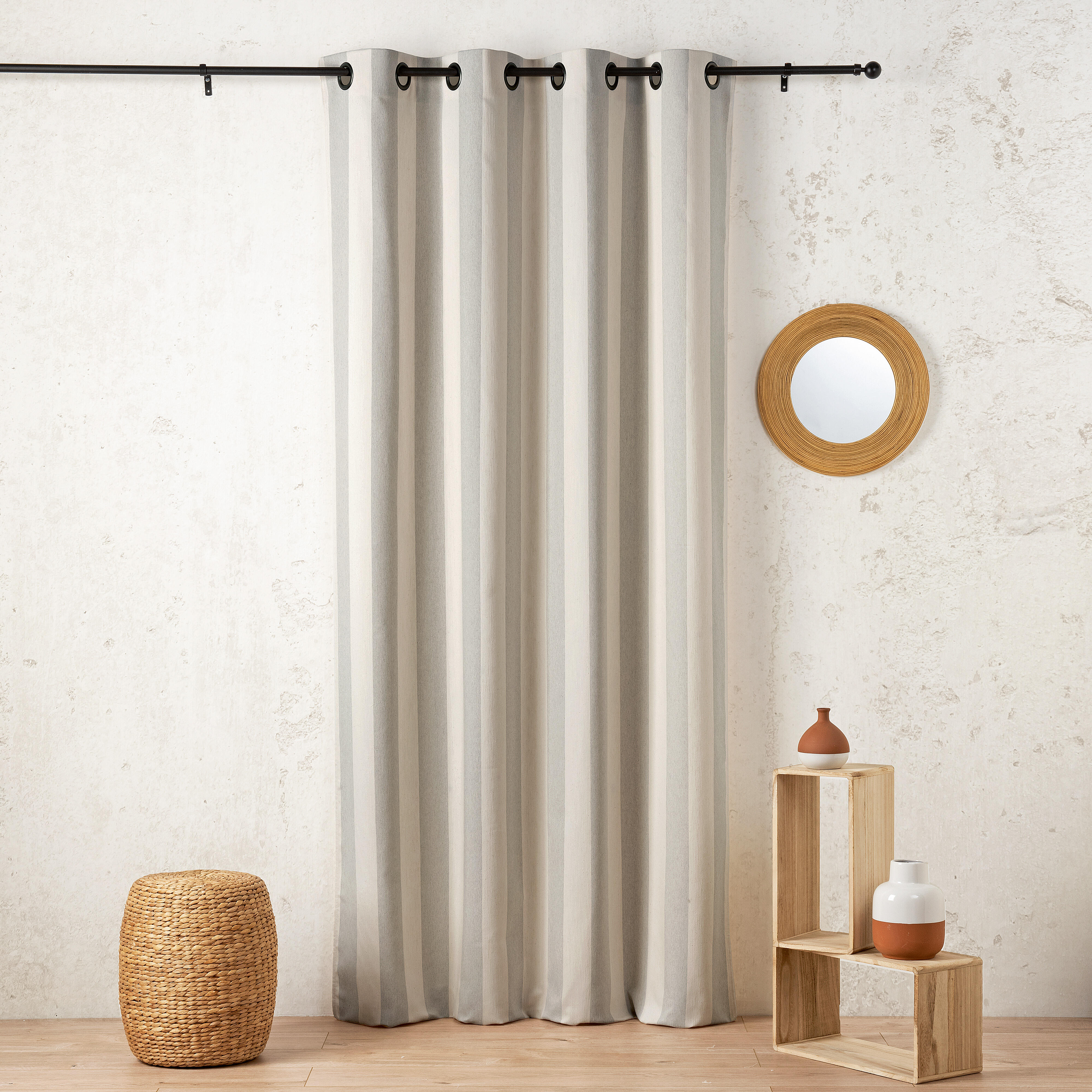 Rideau tamisant, Sunset, gris H.280 x l.145 cm - 2