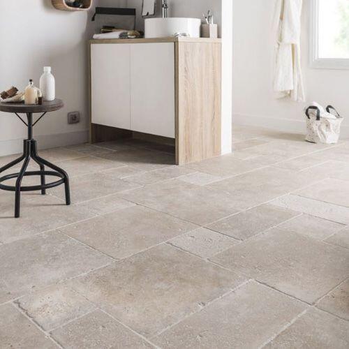 Carrelage sol intérieur effet Travertin opus light l.40.6 x L.61 cm - 5