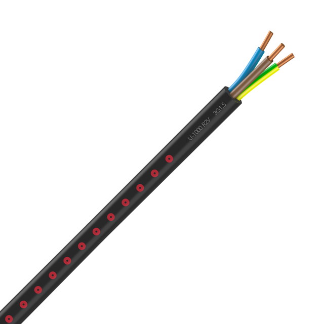 Câble électrique U1000 R2V 3G 1,5 mm²  Touret de 500 m - NEXANS