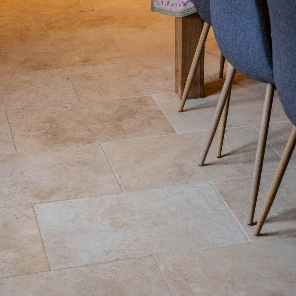 Carrelage sol intérieur effet Travertin light l.40.6 x L.61 cm - 2