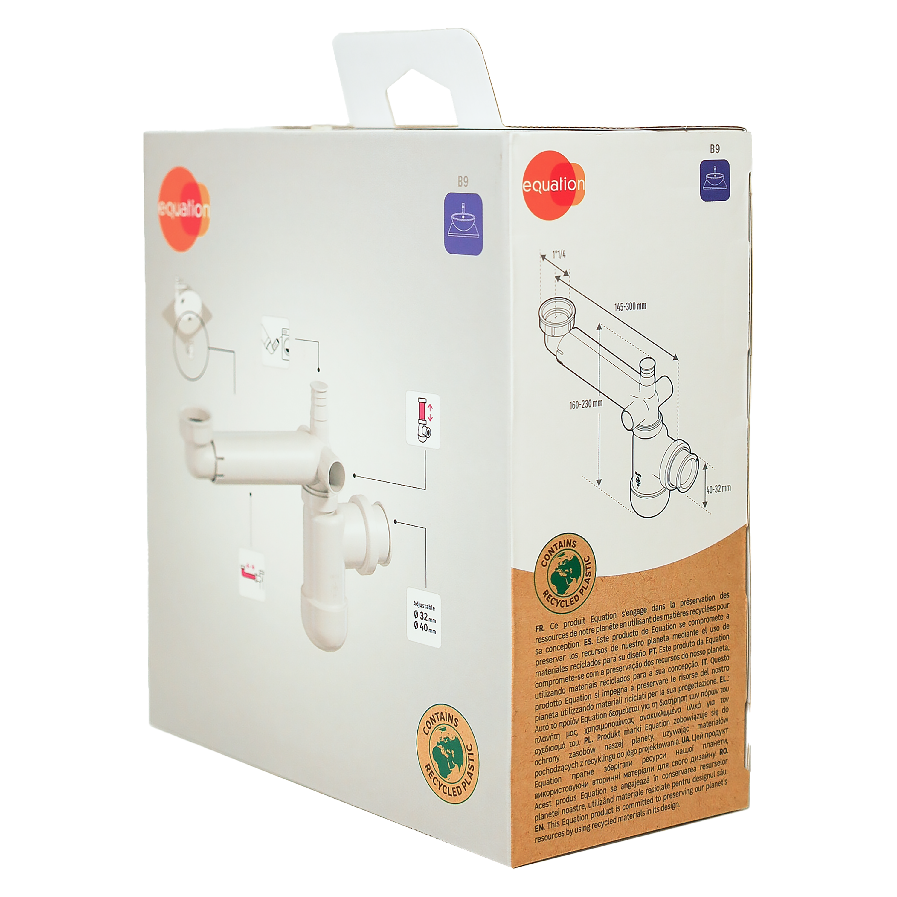 Sifón botella EQUATION 1 orientable 11/4 32-40mm - 6