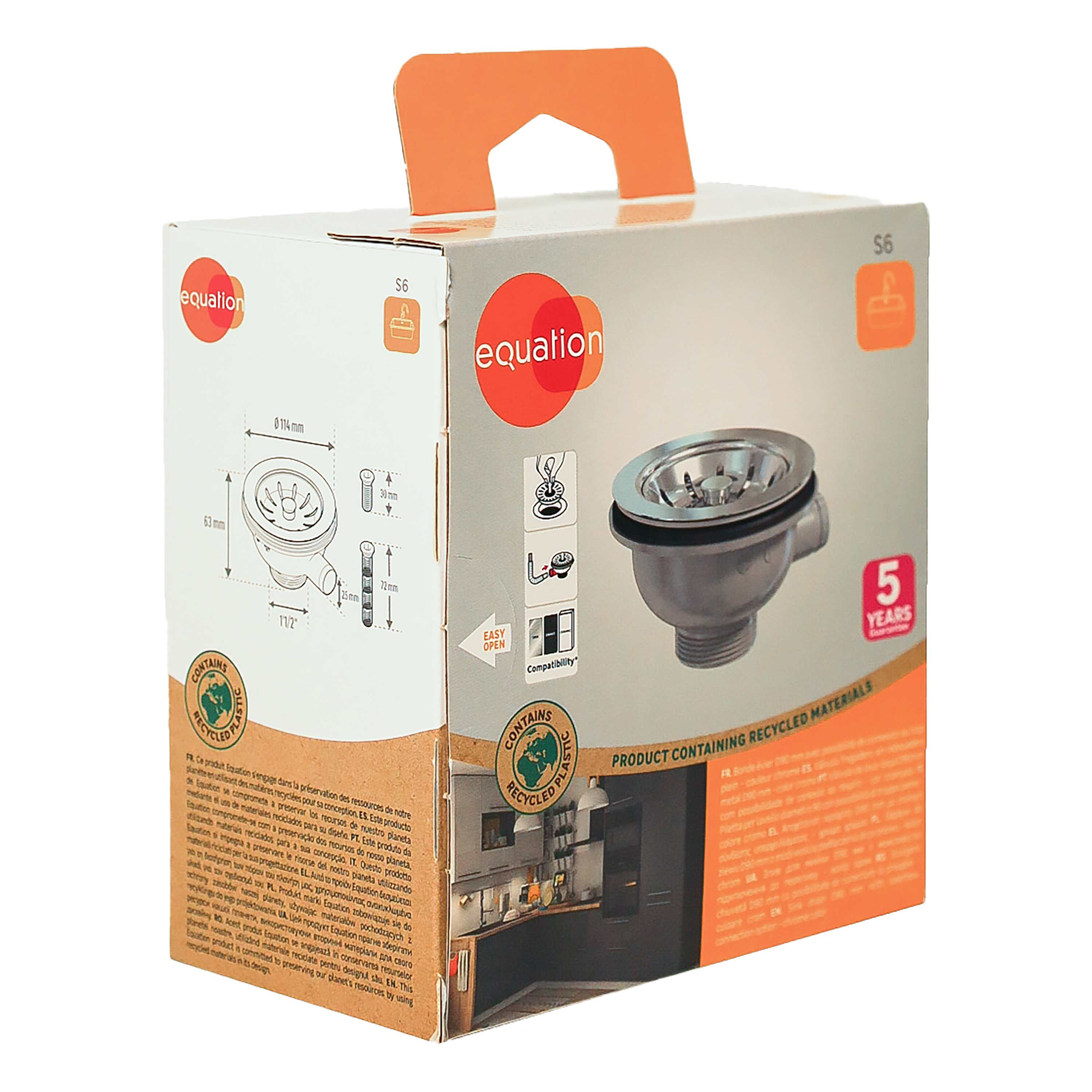 Valvula EQUATION d90 s/resp cromado - 4