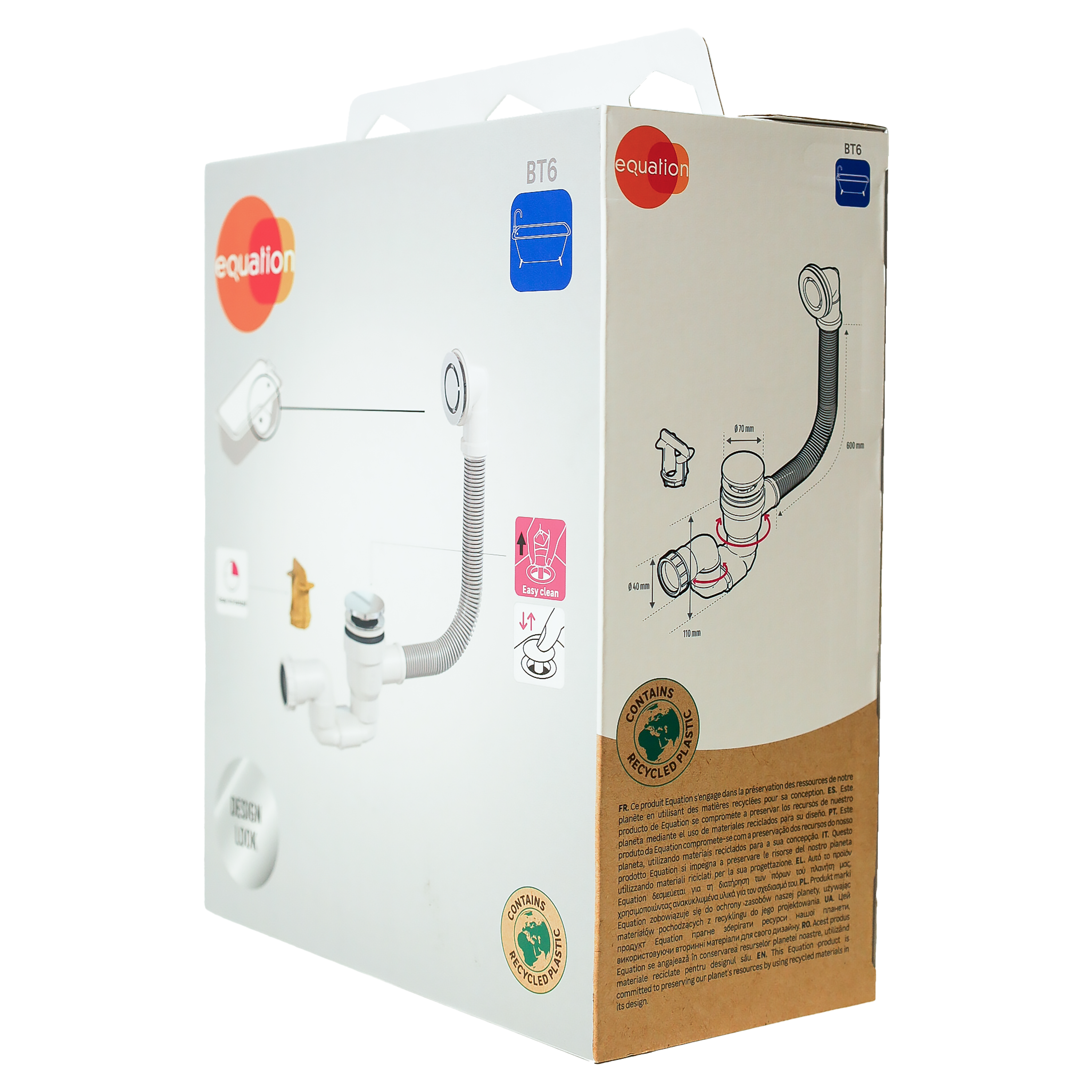 Zestaw syfon wannowy z korkiem KLIK-KLAK chromowany BBL-ECR45-004 EQUATION - 5