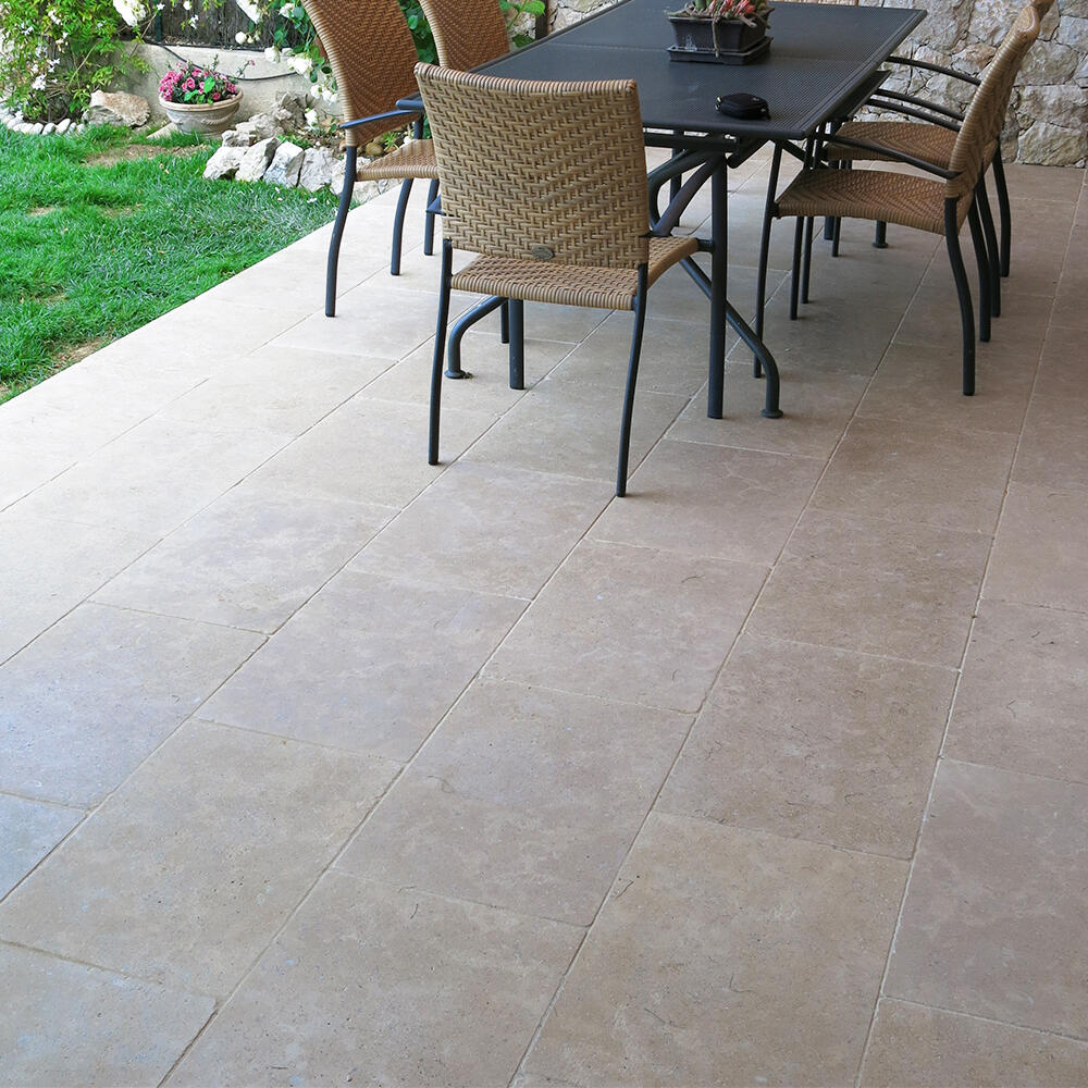 Carrelage sol intérieur/extérieur effet pierre taupe beige l.40 x L.60 cm - 2