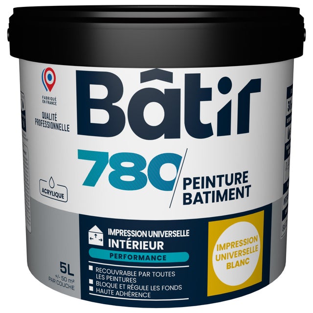 Sous-couche universelle blanc 5 L - BATIR 780