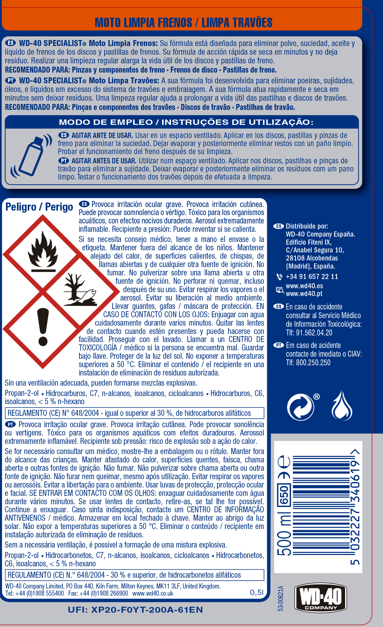 Limpa travões WD-40 MOTORBIKE - 5