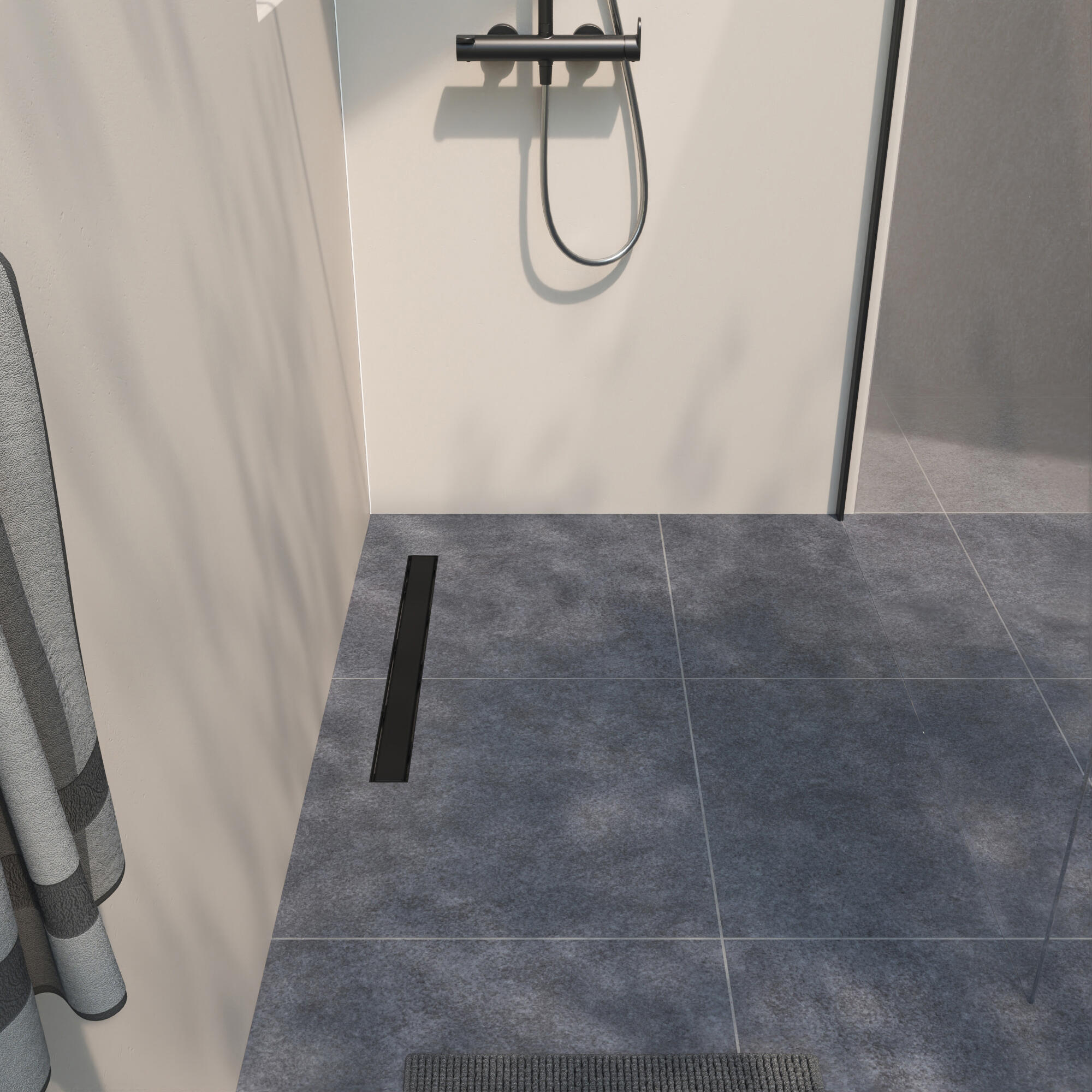 Sifão orientável EQUATION rectangular 700mm preto - 4