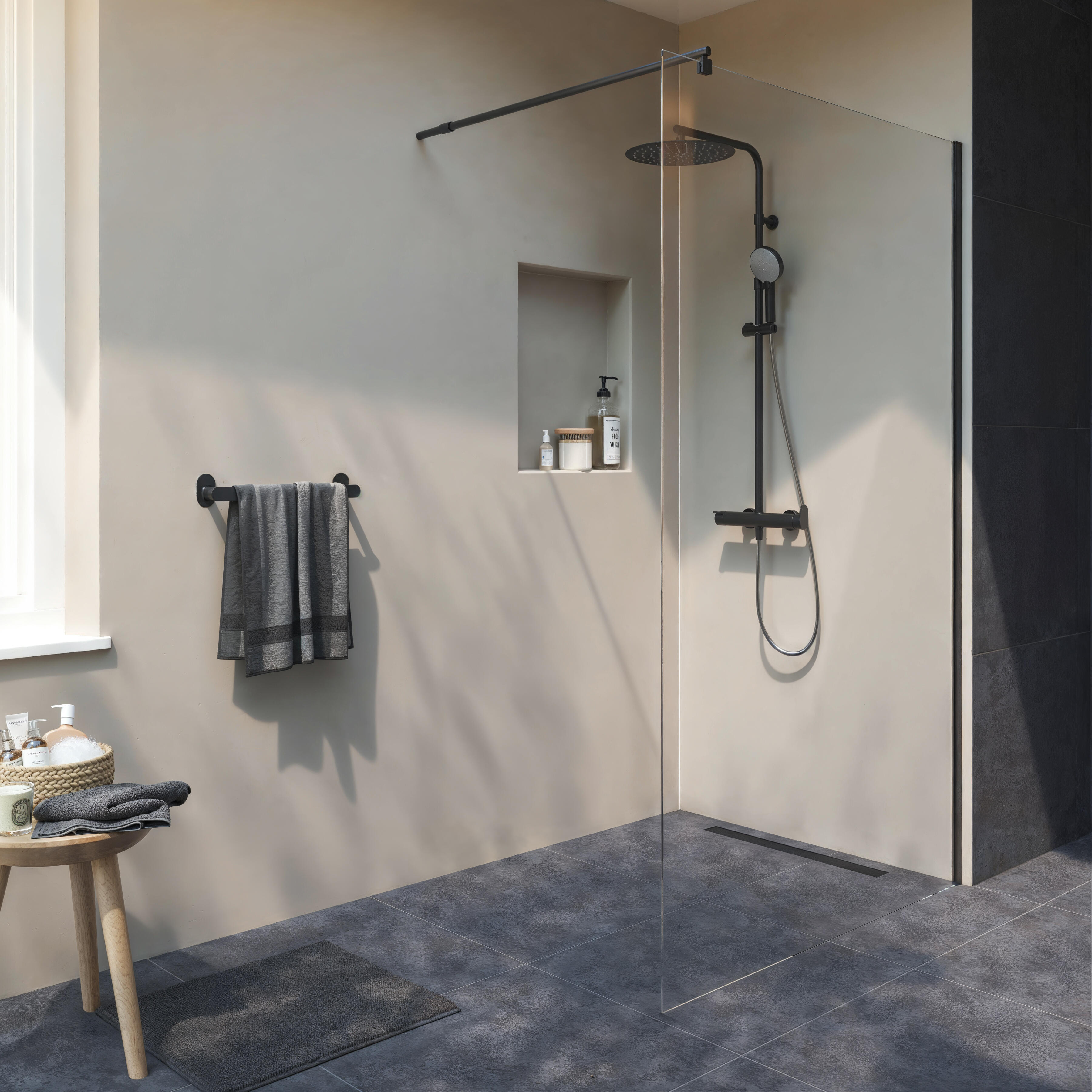 Calha duche Italiano EQUATION inox retangular 600 mm preto - 4