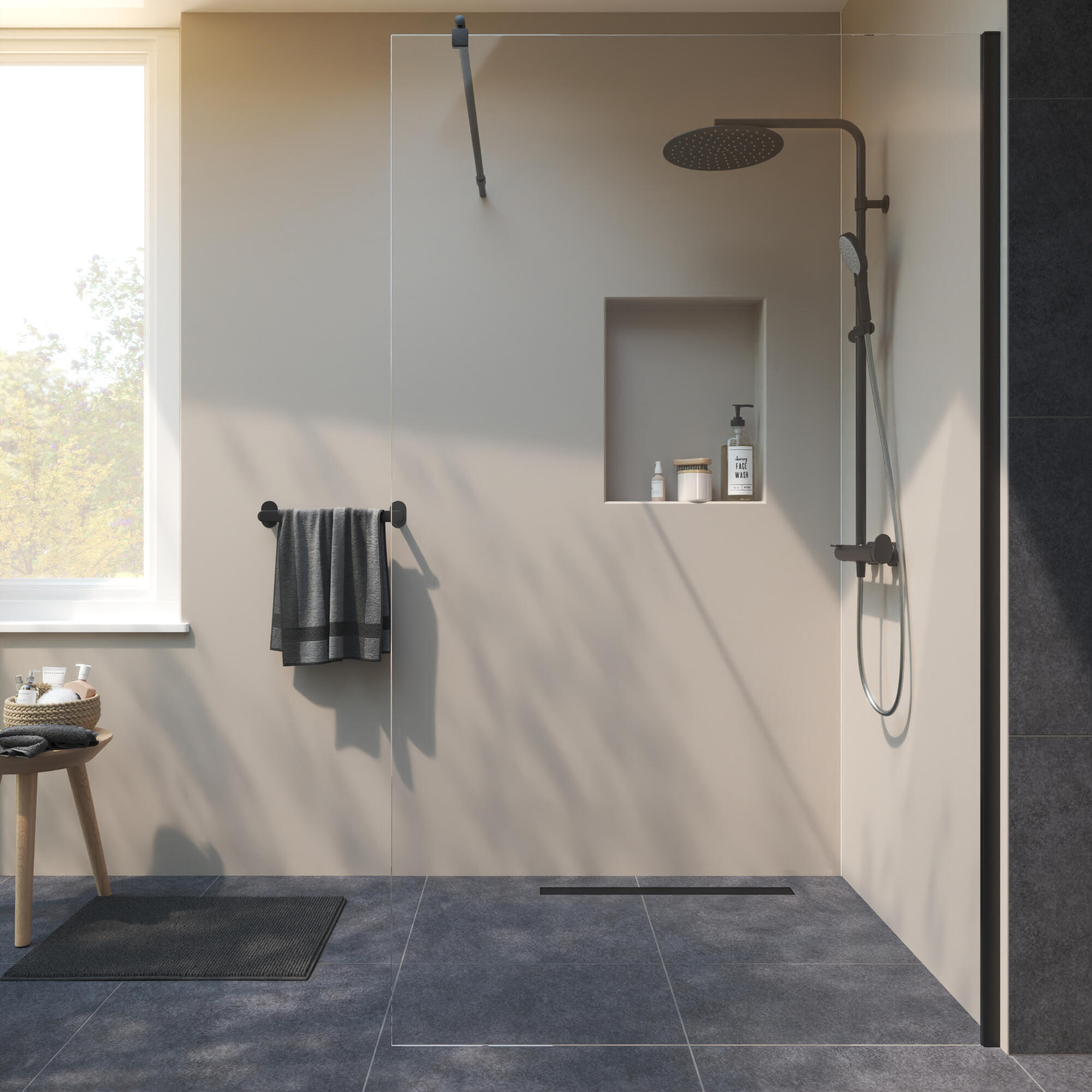 Sifão orientável EQUATION rectangular 700mm preto - 8